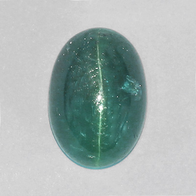 อะพาไทท์ตาแมว (Cat's eye Apatite) 3.58 กะรัต สีเขียว