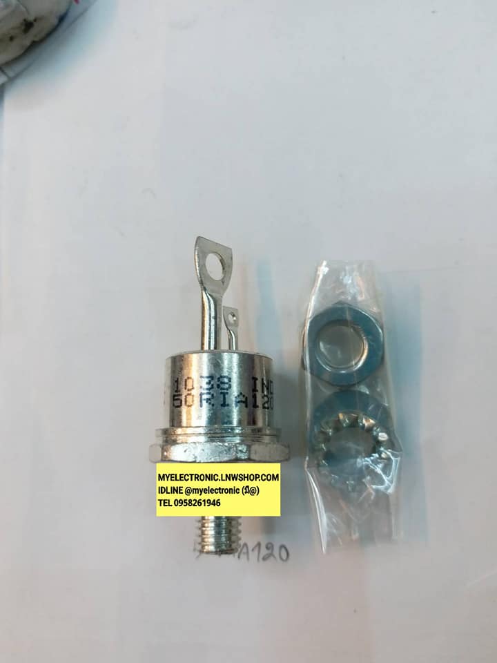 ขาย 50RIA120 , เอสซีอาร์ , เหล็กขันน็อต , SCR,, THYRISTER , ยี่ห้อ , IR , ราคา , ตัวละ , . . . หน่วย , บาท