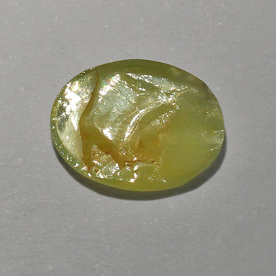 คริสโซเบริลตาแมวหรือไพฑูรย์ (Cat's eye Chrysoberyl) 1.61 กะรัต จากอินเดีย