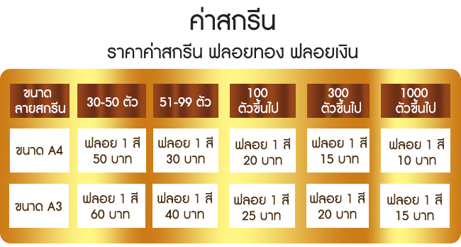 สกรีนฟรอย ,ค่าสกรีนเสื้อ ,สกรีนเสื้อ,สกรีนฟรอยเงิน,สกรีนฟรอยทอง