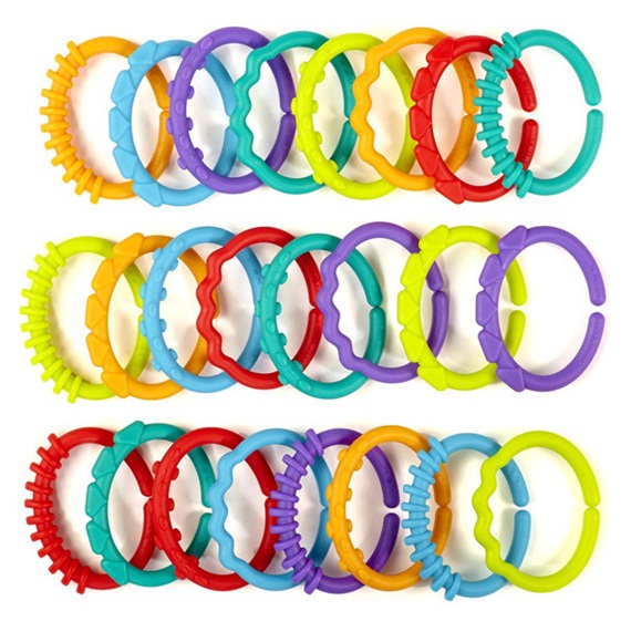 MUISUNGSHOP COD � ห่วงกัดร้อยแขวนของเล่น 6 ชิ้น mamas& papas