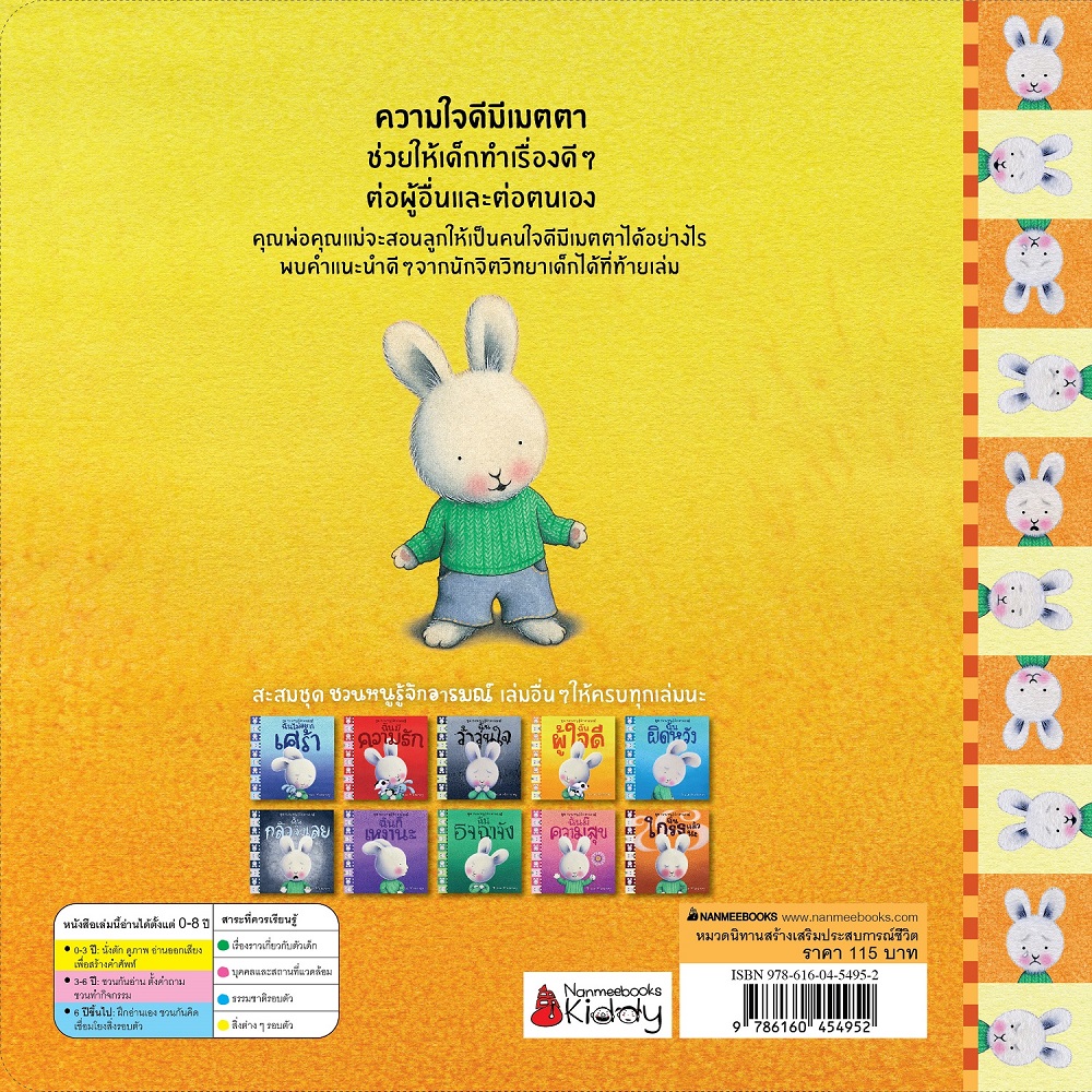 NANMEEBOOKS หนังสือ ฉันผู้ใจดี : ชุด ชวนหนูรู้จักอารมณ์ (ชุดนี้มีทั้งหมด 10 เล่ม และชวนหนูจัดการอารมณ์ 1 เล่ม)
