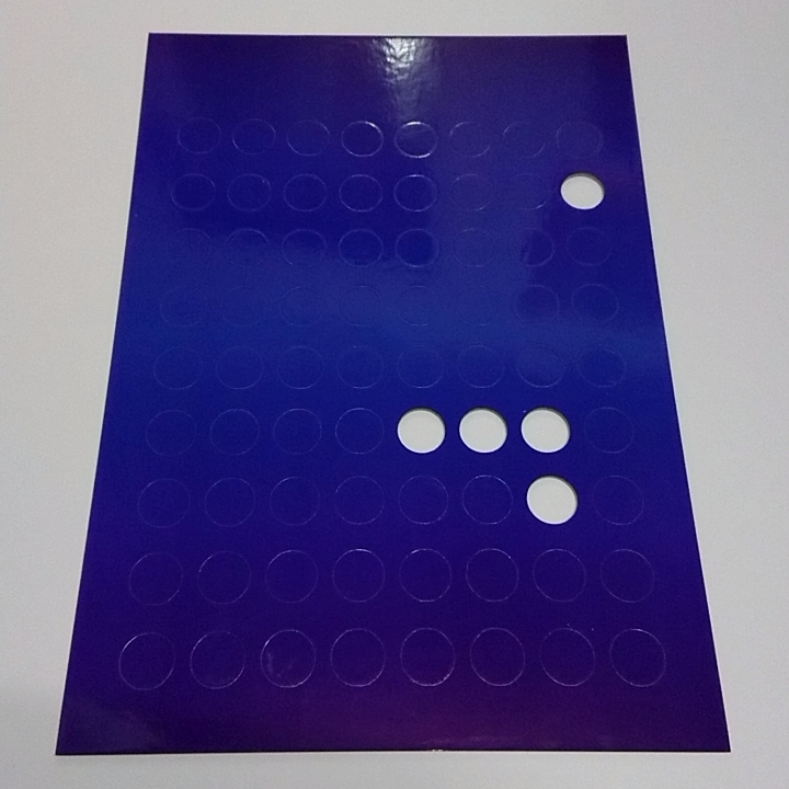 แผงใส่เหรียญ 20 บาท นิเกิล ที่ระลึก 72 วาระ สีน้ำเงิน