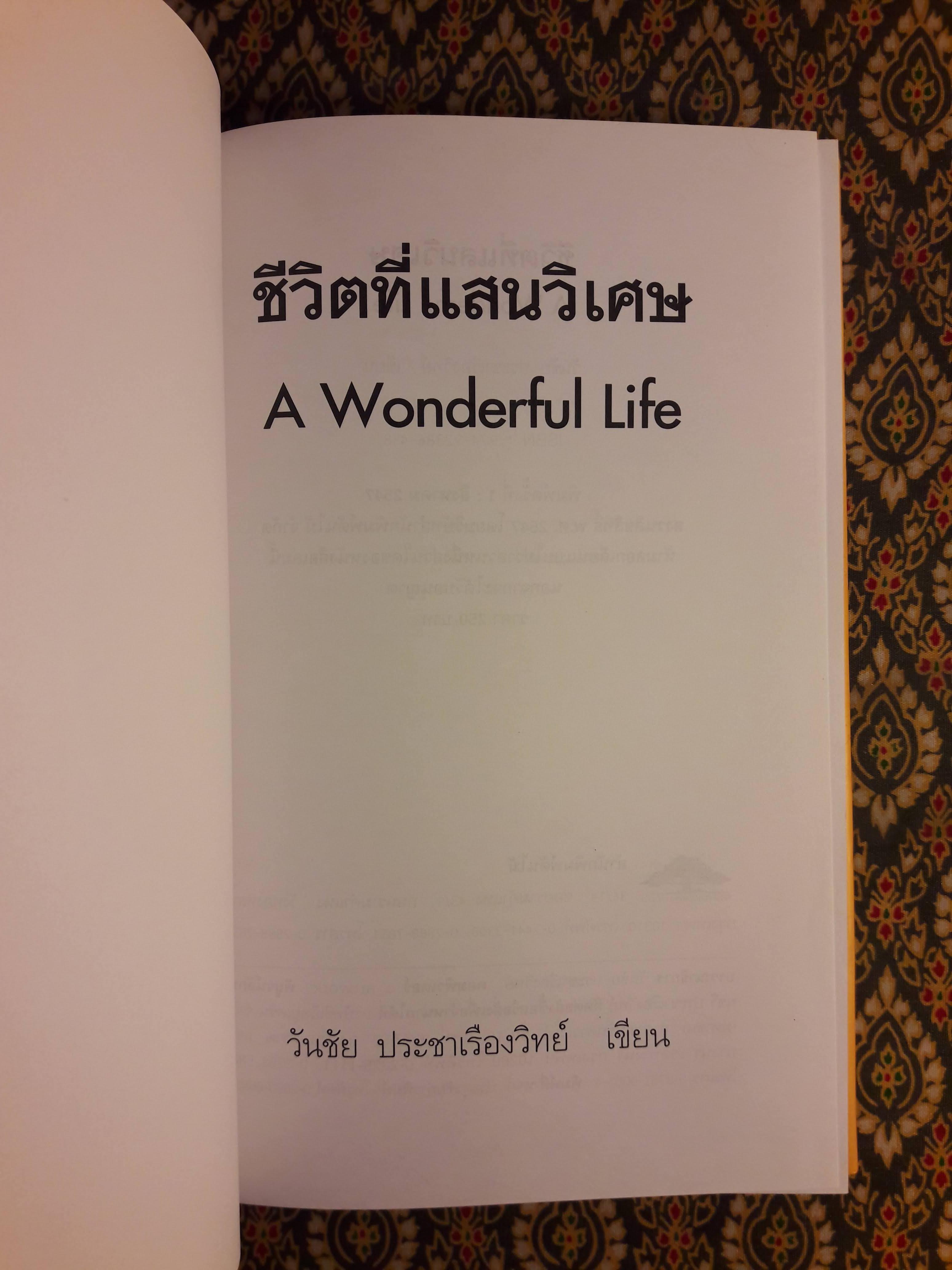 ชีวิตที่แสนวิเศษ A Wonderful Life