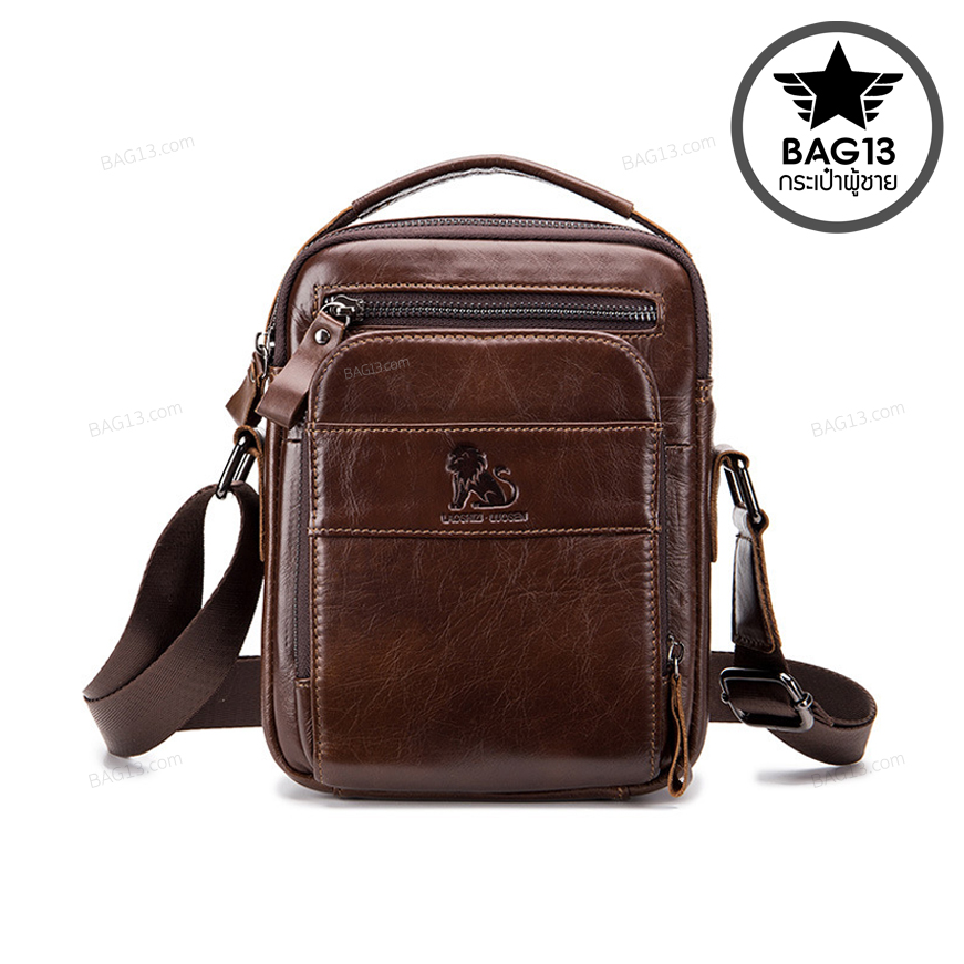 กระเป๋าสะพายข้าง หนังแท้100% พกพาสะดวก ใส่สมุด ใส่ iPad และของใช้ส่วนตัวได้ รหัส A028