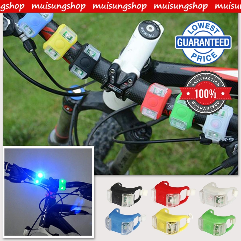MUISUNGSHOP ไฟติดจักรยาน LED แบบซิลิโคน ไฟกลางคืน
