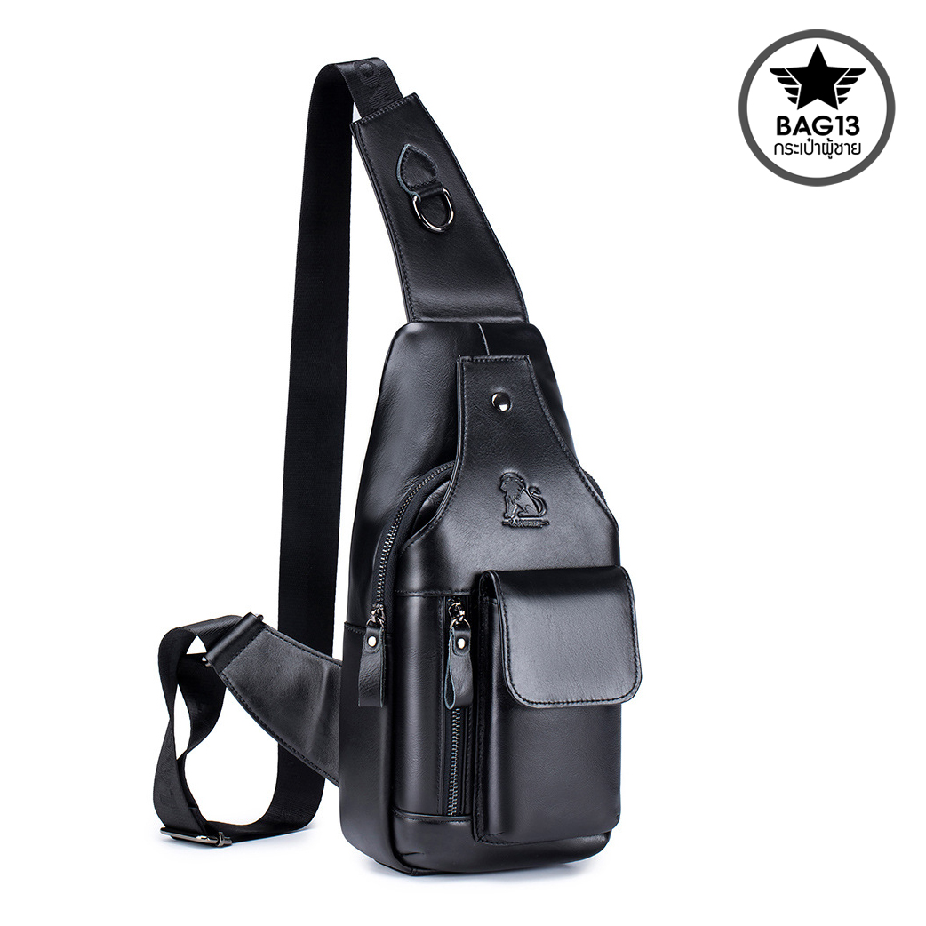 กระเป๋าคาดอกผู้ชาย หนังแท้100% พกพาสะดวก ใส่สมุด ใส่ iPad และของใช้ส่วนตัวได้ CODE:B078