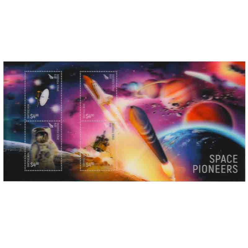 New Zealand Stamp, 2019 New Zealand Space Pioneers 3D Lenticilar S/S