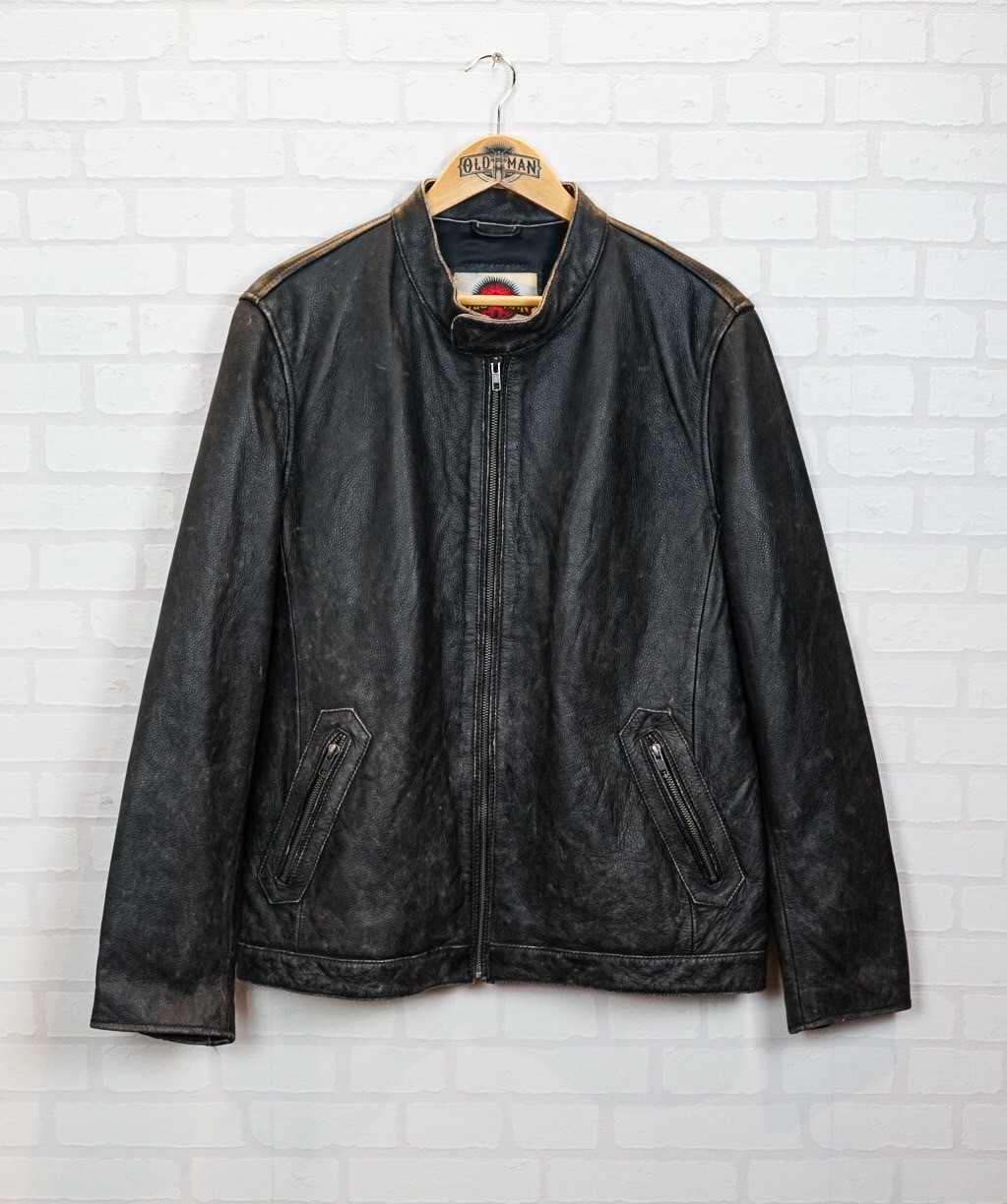  เสื้อหนังแท้ Night Road (สีเทา) (กรุณาสอบถามไซส์ก่อนสั่งซื้อ) 