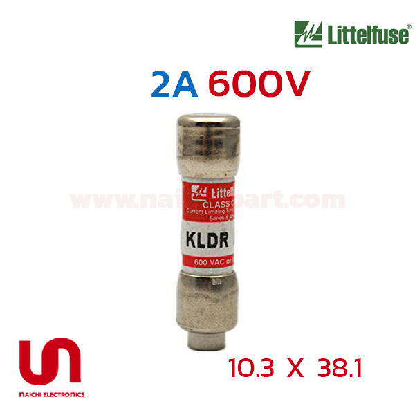 (Pre Order) Littelfuse , KLDR 2A , 2A 600V , 10.3 x 38.1mm, Slo-Blo