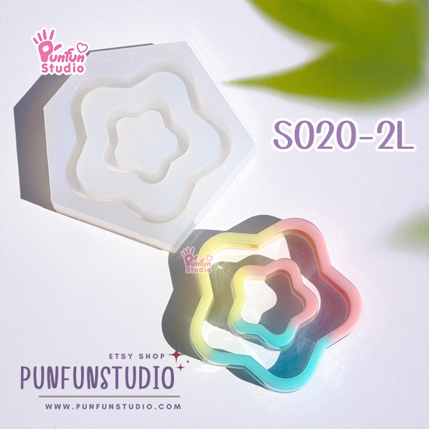 แม่พิมพ์ซิลิโคน Shaker S020/2 ดาว 5 แฉก A แบบกลวง