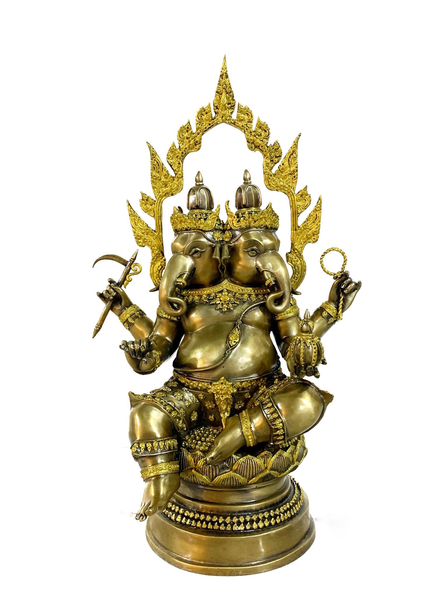 รูปหล่อ พระพิฆเนศ ปางทวิมุข หน้าตัก 9”
