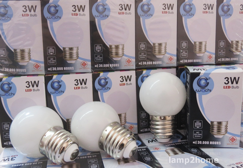 หลอดปิงปอง LED (3w) แสงเหลืองนวล