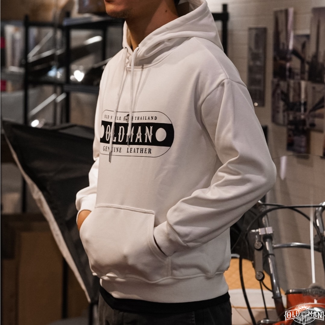 เสื้อฮู้ดแขนยาว H01 รุ่นสกรีน ขาว (สอบถามไซส์ก่อนสั่งซื้อ)