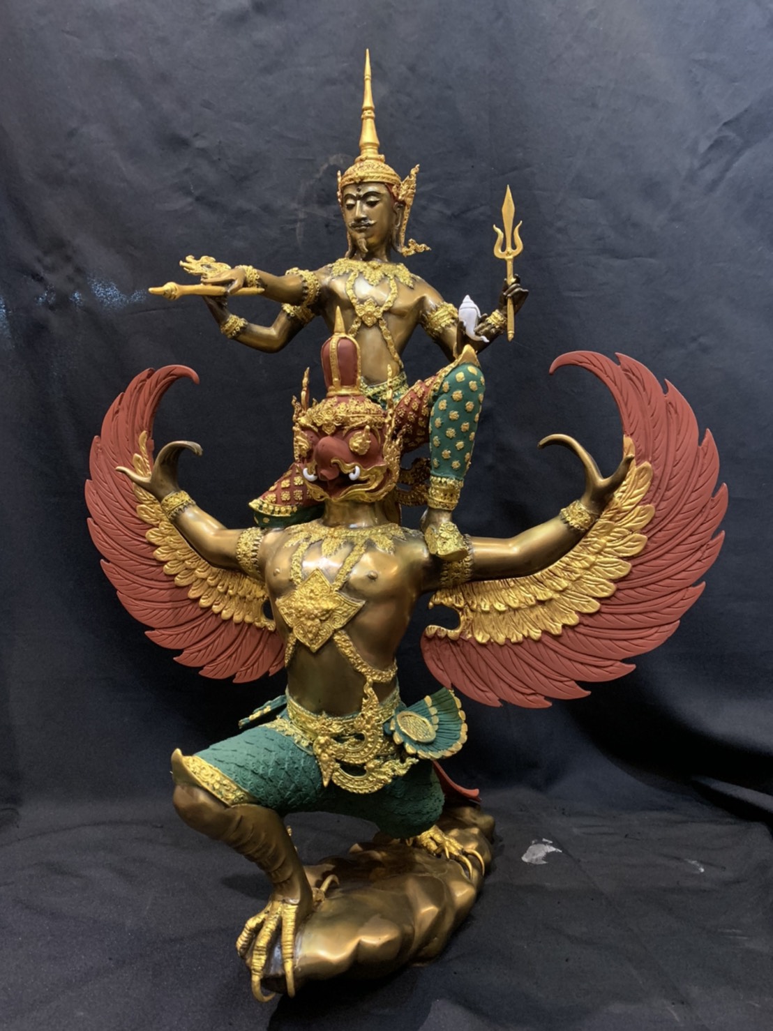 รูปหล่อ พระนารายณ์ทรงครุฑ หน้าตัก 9 นิ้ว ออกแบบโดยอาจารย์เพาะช่าง