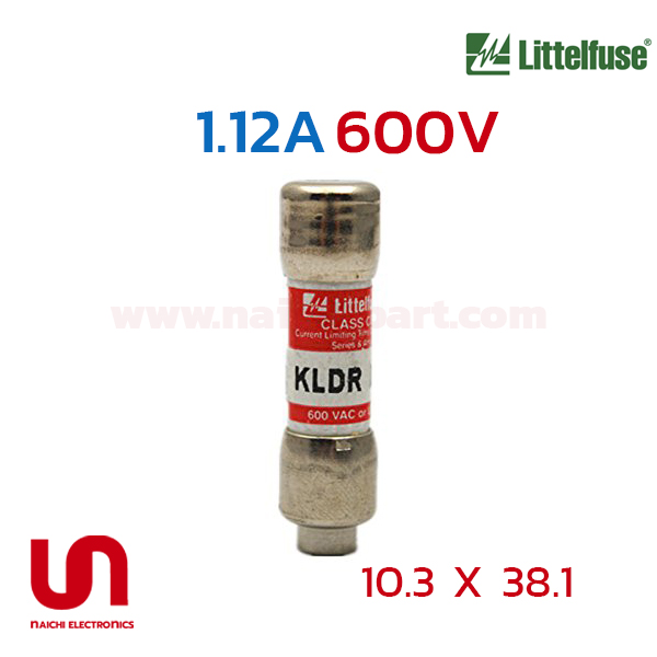 (Pre Order) Littelfuse , KLDR 1-1/8 , 1.12A 600V , 10.3 x 38.1mm, Slo-Blo