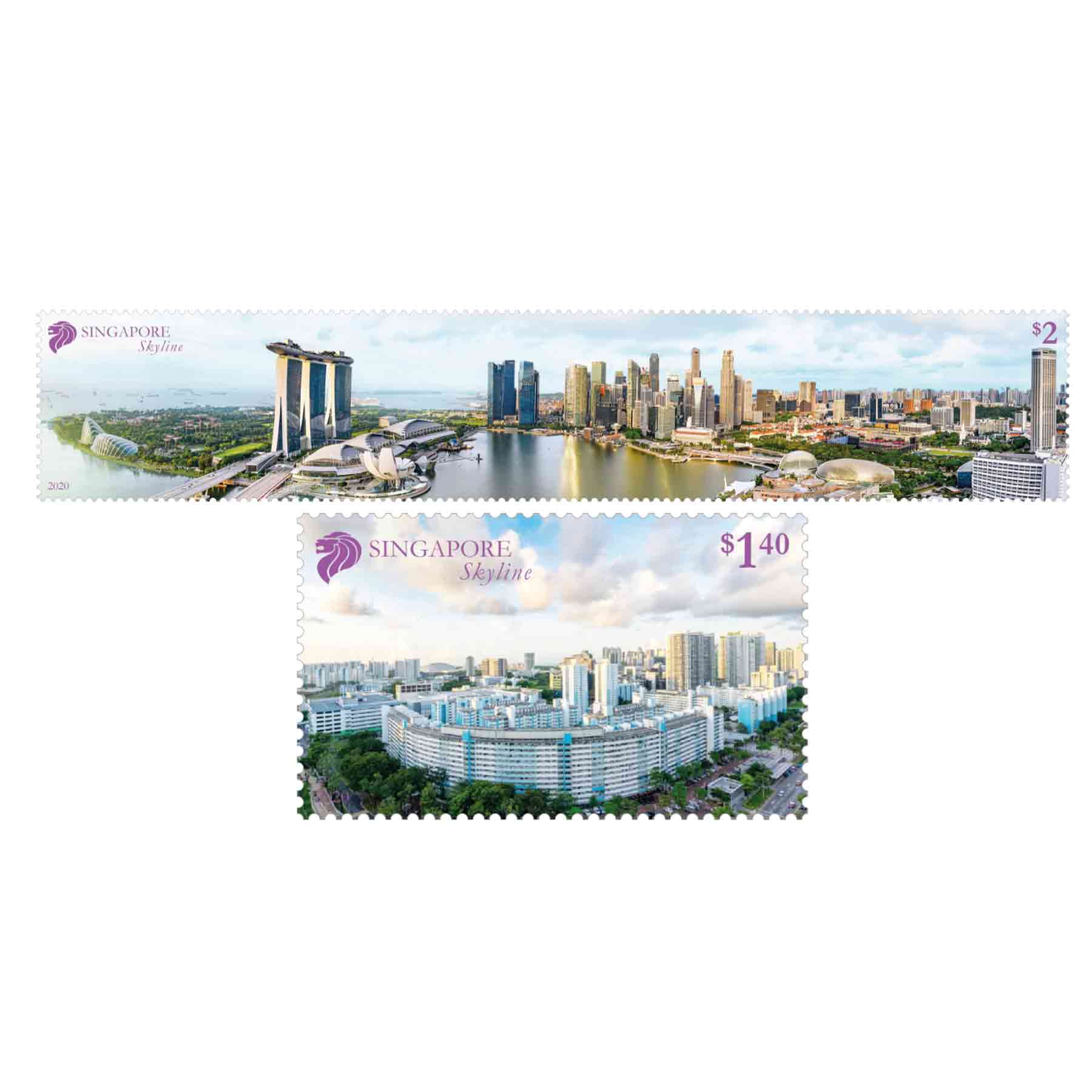 Singapore Stamp, 2020 Singapore Skyline - แสตมป์พาโนรามา ยาวที่สุดของสิงคโปร์
