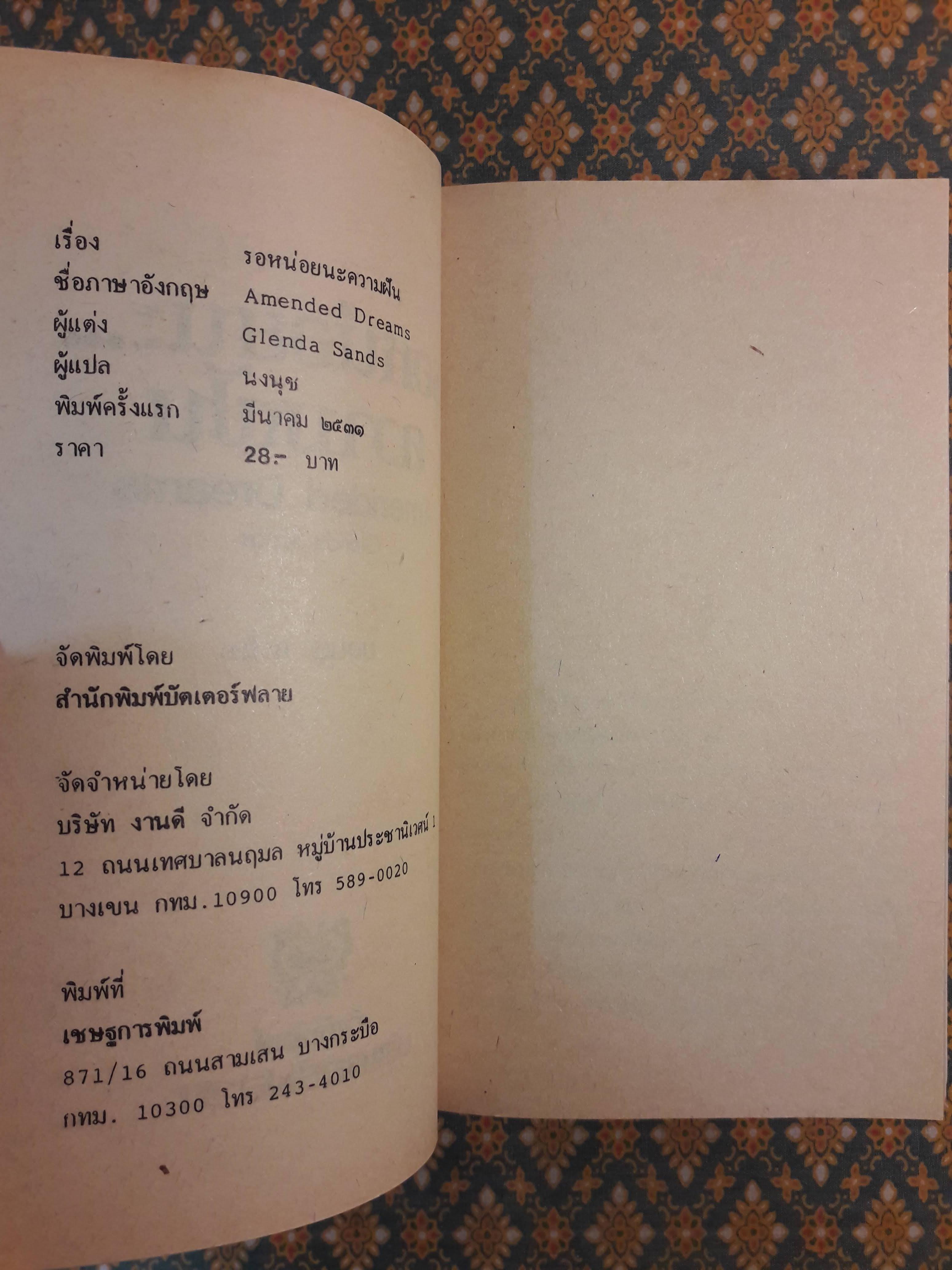 รอหน่อยนะความฝัน Amended Dreams