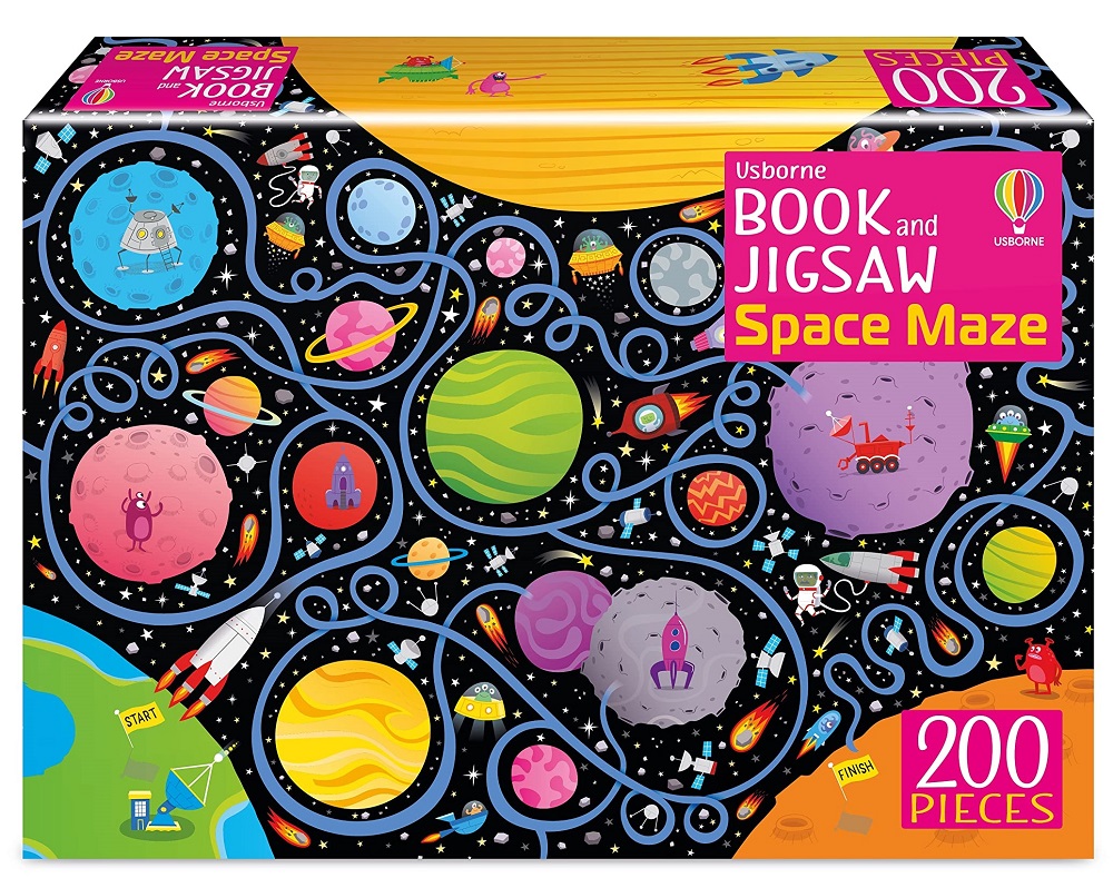 BOOK & JIGSAW: SPACE MAZE (200 PCS)