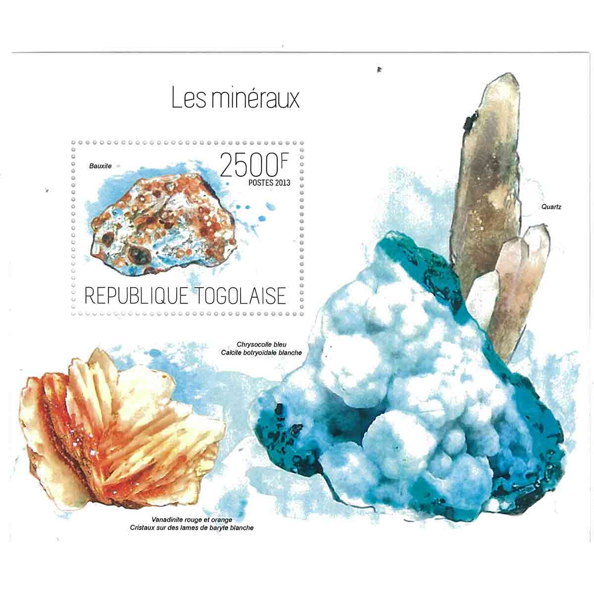 Togo Stamp, 2013 Minerals, Ore, Nature S/S