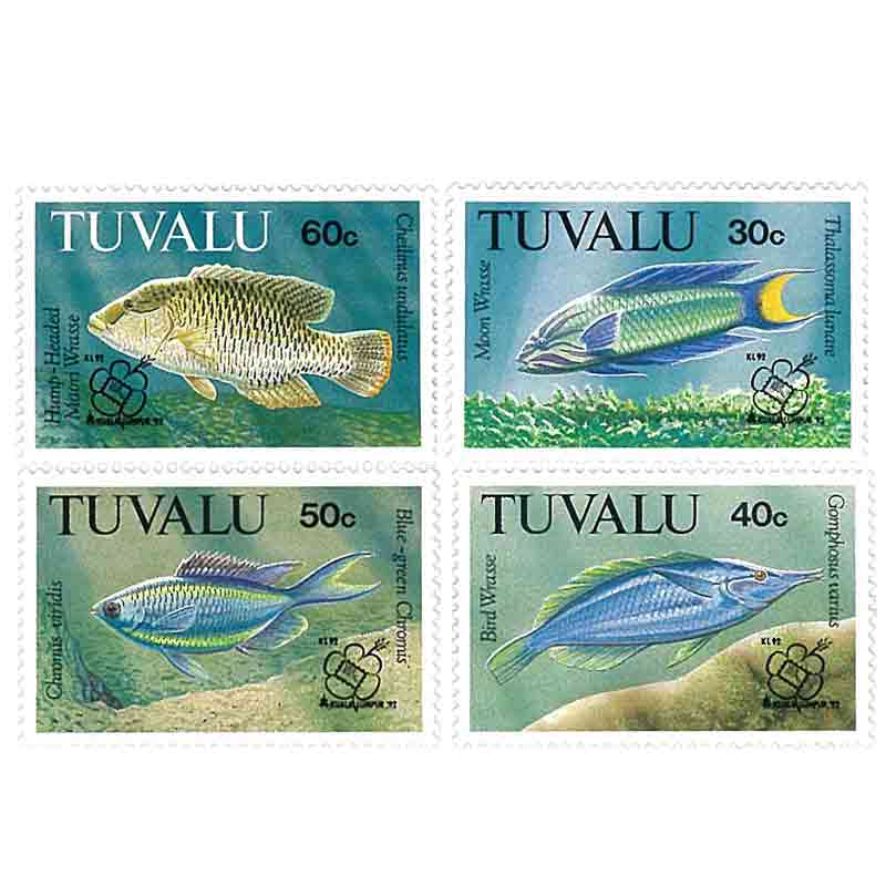 Tuvalu Stamp, Fish, Marine Life