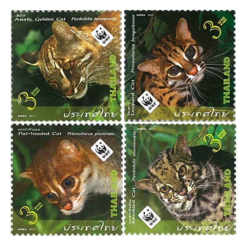 Thailand Stamp, 2011 สัตว์ป่า ชุด 7 (WWF)