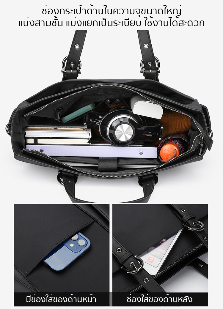 กระเป๋าสะพายข้าง Crossbody Bags กระเป๋าผู้ชาย กระเป๋าใส่ไปทำงาน ใส่ A4, หนังสือ, iPad ได้ A072