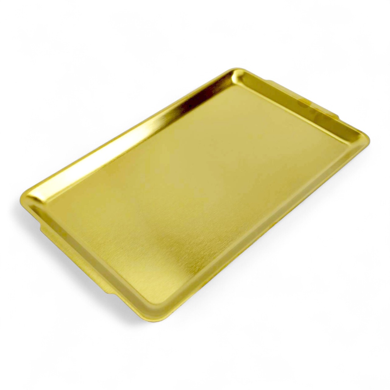 ถาดเกาหลีทรงเหลี่ยมสแตนเลส สีทอง 40*24*1.7ซม. XB4024-G