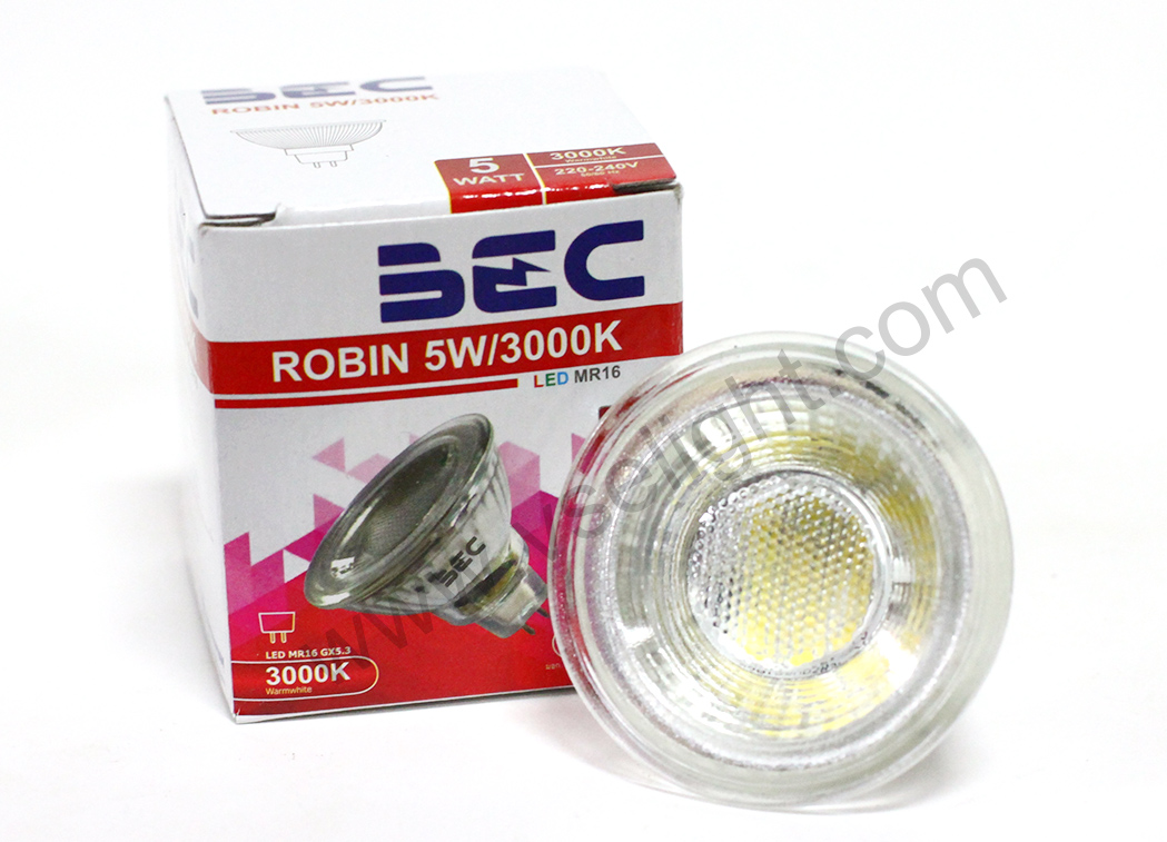 หลอด LED MR16 BEC ROBIN แบบต่อตรง 220V