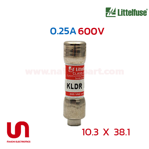 (Pre Order) Littelfuse ,KLDR.250 , 0.25A 600V , 10.3 x 38.1mm, Slo-Blo