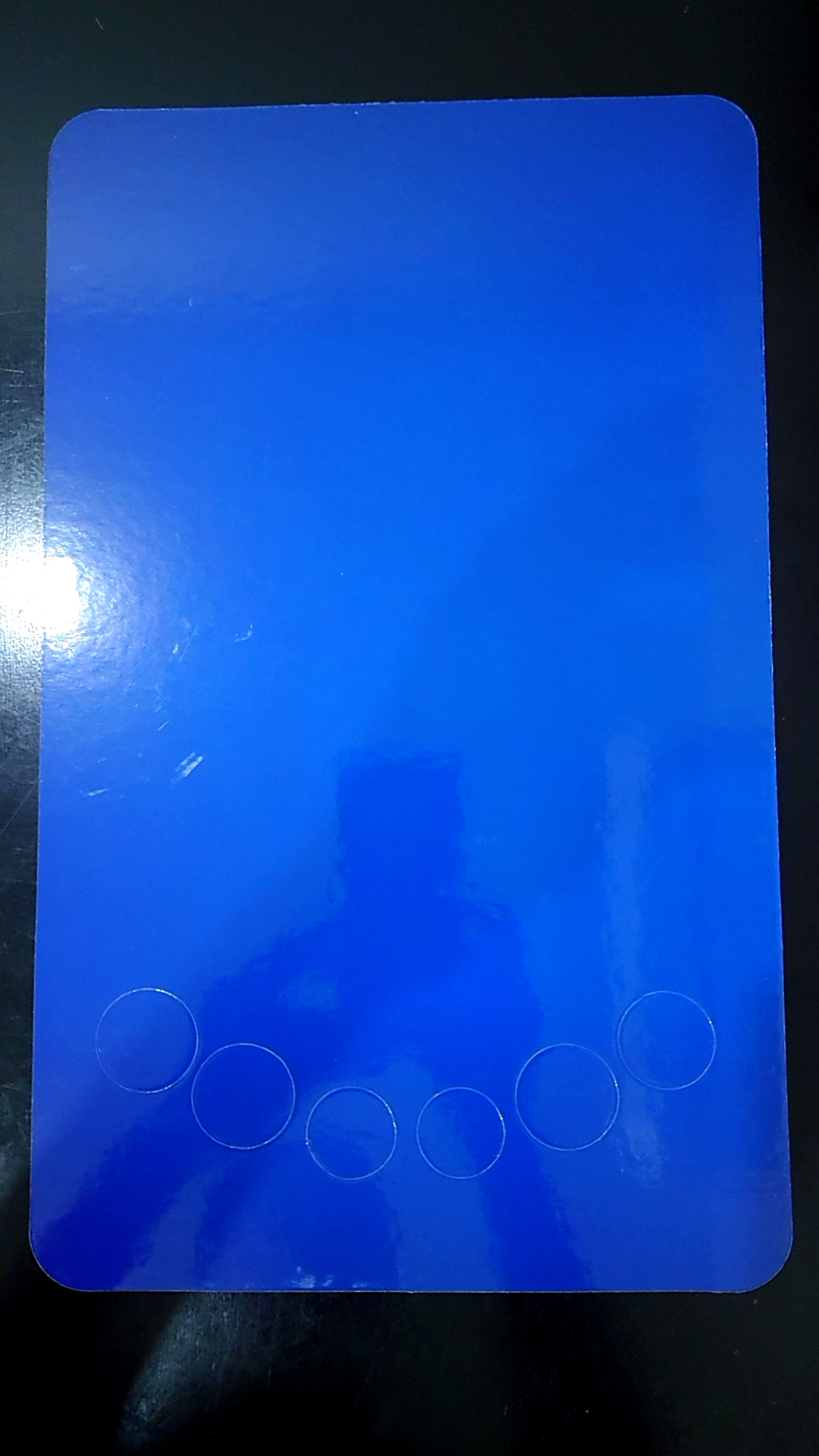 แผงใส่เหรียญกษาปณ์ ชุดหลังครุฑ 6 ช่อง สีน้ำเงิน ขนาด (35x21.5 เซ็น)