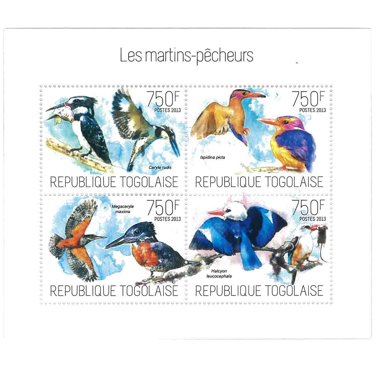 Togo Stamp, 2013 Kingfishers, Birds