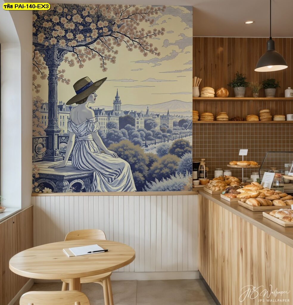 : คาเฟ่สวยขึ้นทันตาด้วยภาพติดผนังสั่งพิมพ์ ลายยุโรป แต่งผนังสวยๆ