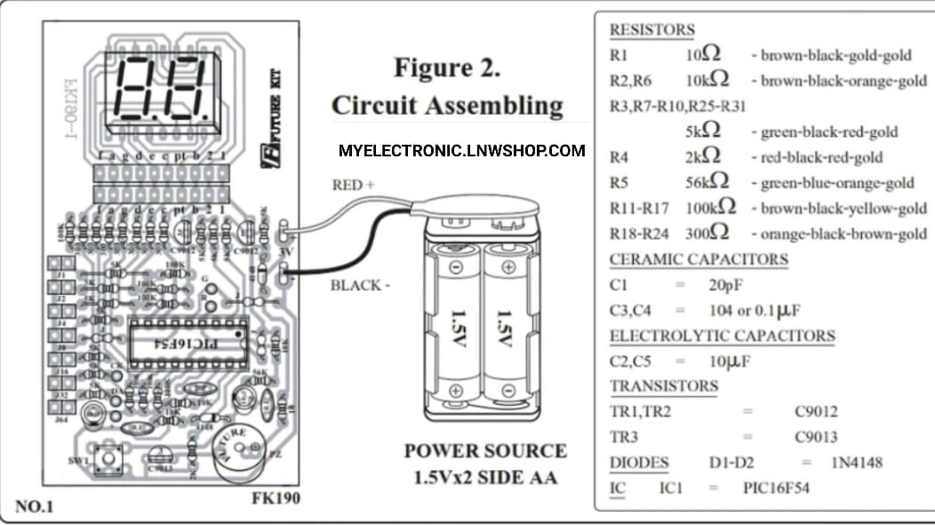 ขาย FUTUREKIT FK190 วงจร เซียมซีอิเล็กทรอนิกส์ ชุดคิท ยังไม่ลงปริ้น ชุดคิท ยังไม่บัดกรี ยี่ห้อ ฟิวเจอร์คิท โครงการ อิเล็กทรอนิกส์ ELECTRONICS CIRCUIT นักเรียน ฟิวเจอร์คิท วงจร ชุดคิทยังประกอบลงปริ้น ชุดKIT ชุด คิท KIT ยังไม่ประกอบ ยังไม่ลงปริ้น ชุดยังไม่ล