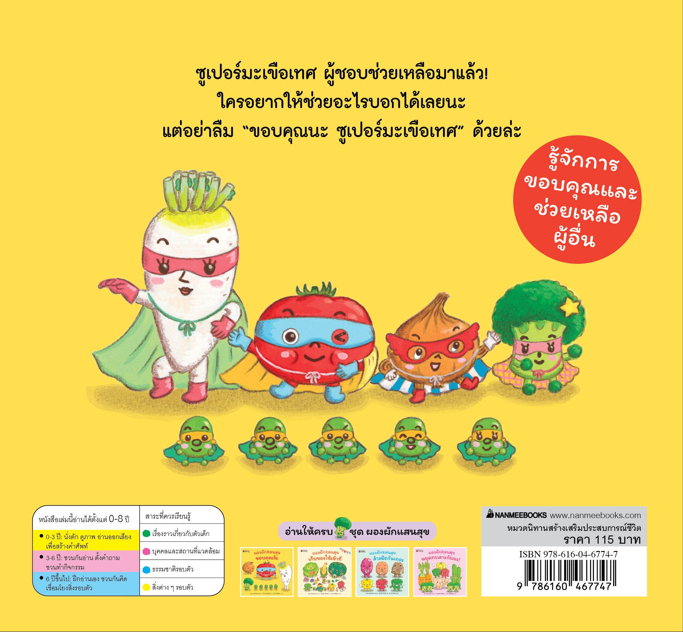 NANMEEBOOKS หนังสือ แพ็กชุดเล่ม 1-2 ขอบคุณนะ + เก็บของให้เข้าที่ แถม! หุ่นนิ้วมือลาย A : ชุด ผองผักแสนสุข นิทาน นิทานสร้างเสริมประสบการณ์ชีวิต