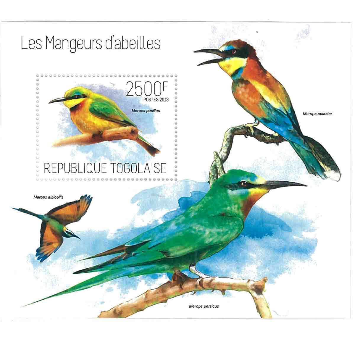 Togo Stamp, 2013 Bee-eater, Birds, Wildlife, Animals S/S