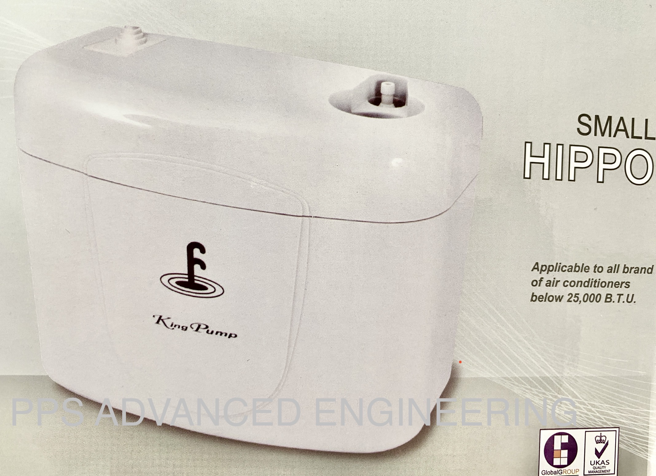 ปั๊มเดรนน้ำทิ้งแอร์(กาลักน้ำ) /External Pump :KINGPUMP รุ่น HIPPO SMALL