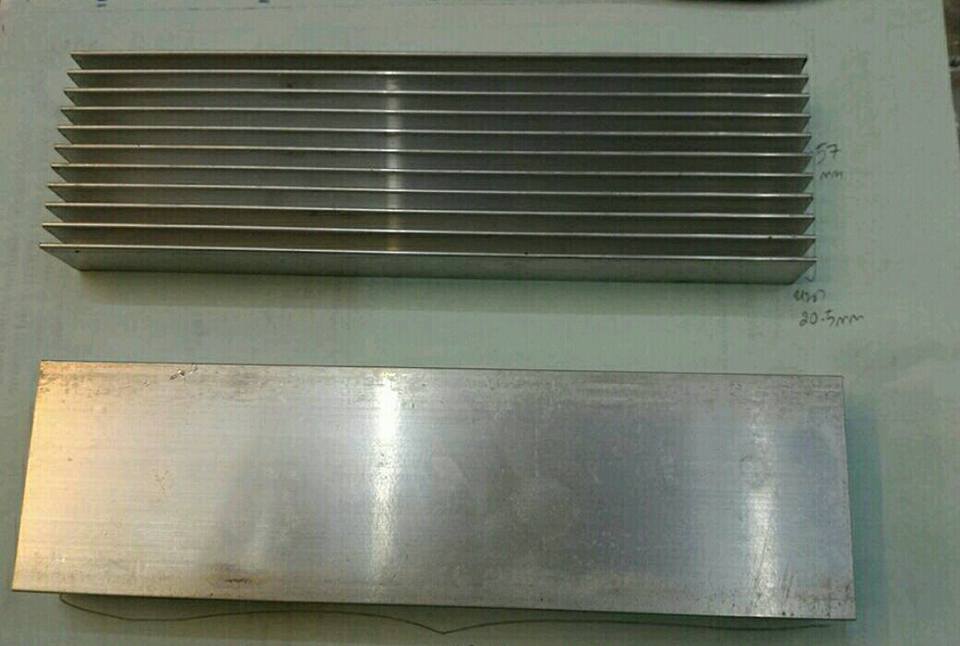 ฮีทซิ้งรุ่น931กว้าง57มม.ยาว150มม.หนา20.5มม.heatsink model 931ราคาแผ่นล่ะ