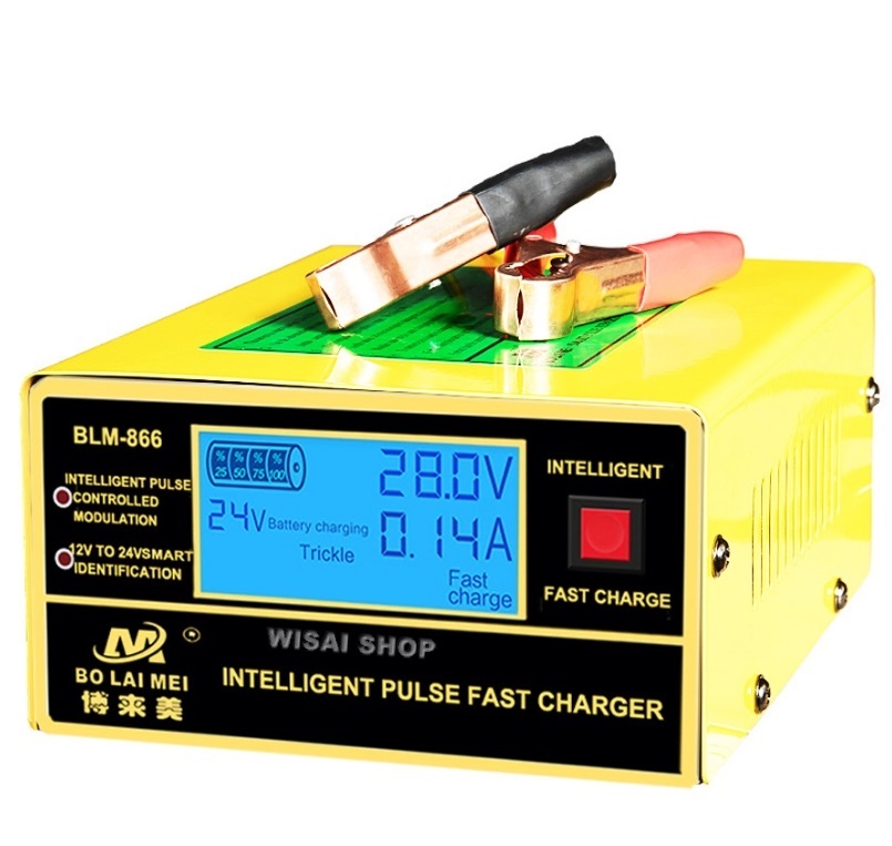 เครื่องชาร์จแบตเตอรี่อัจฉริยะ จ่ายกระแสแบบพัลส์ Intelligent Pulse Fast Charger 12VDC/24VDC 10A รุ่น BLM-CDQ-866