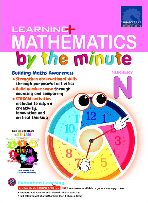 แบบฝึกหัดคณิตศาสตร์ระดับอนุบาล Learning+ Mathematics by the Minute Nursery