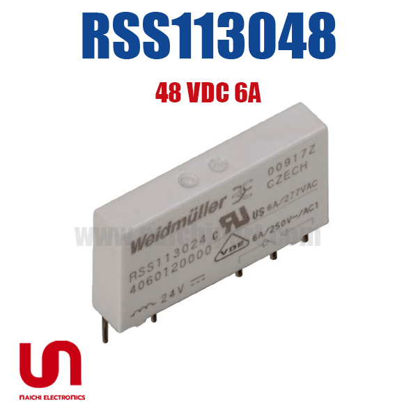 รีเลย์ RSS113048 , Weidmüller , 48 VDC 6A