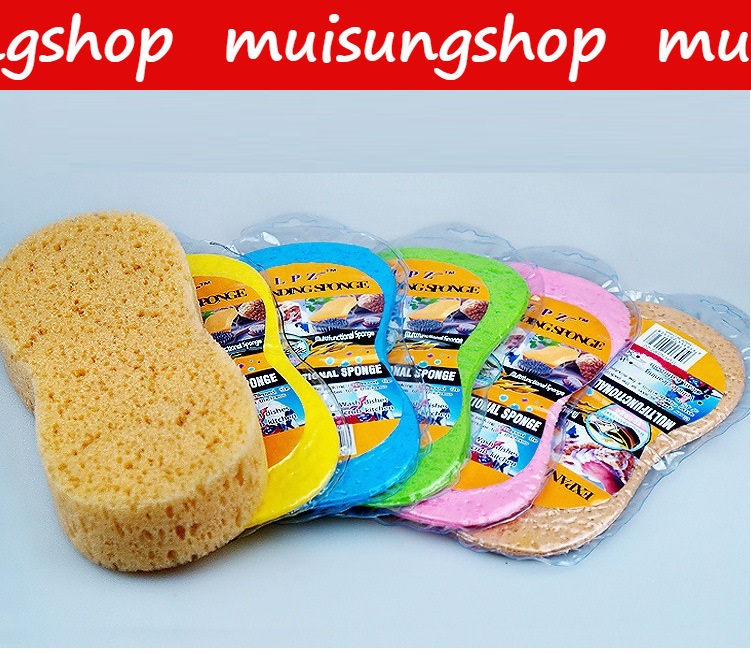 MUISUNGSHOP ฟองน้ำทำความสะอาดอเนกประสงค์ ฟองน้ำ ทำความสะอาด ฟองน้ำเช็ดรถ ฟองน้ำล้างรถ ฟองน้ำ ฟองน้ำทำความสะอาด