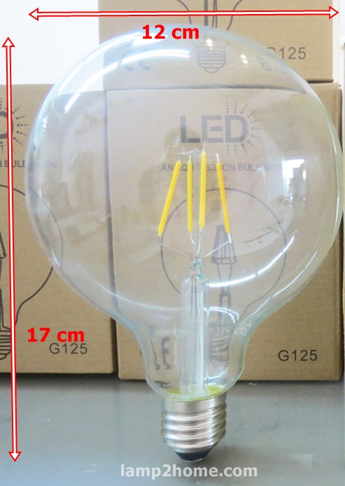 หลอดLED ฟิลาเมนท์ 5w (แบบกลมใส)