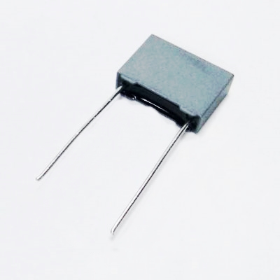 ฟิล์มคาปาซิเตอร์ Metallized Polyester Film 0.1uF 250Vdc ±5% 105°C ระยะห่างขา 7.5mm