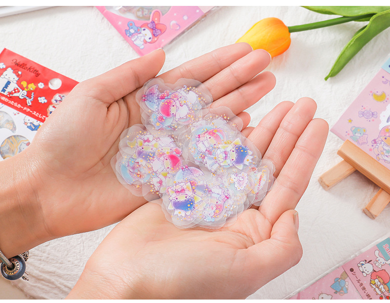 MUISUNGSHOP Stickers Sanrio Characters DIY Diary Journal Decorative Cuteสติกเกอร์ PVC ลายการ์ตูนสัตว์น่ารัก สำหรับตกแต่งไดอารี่