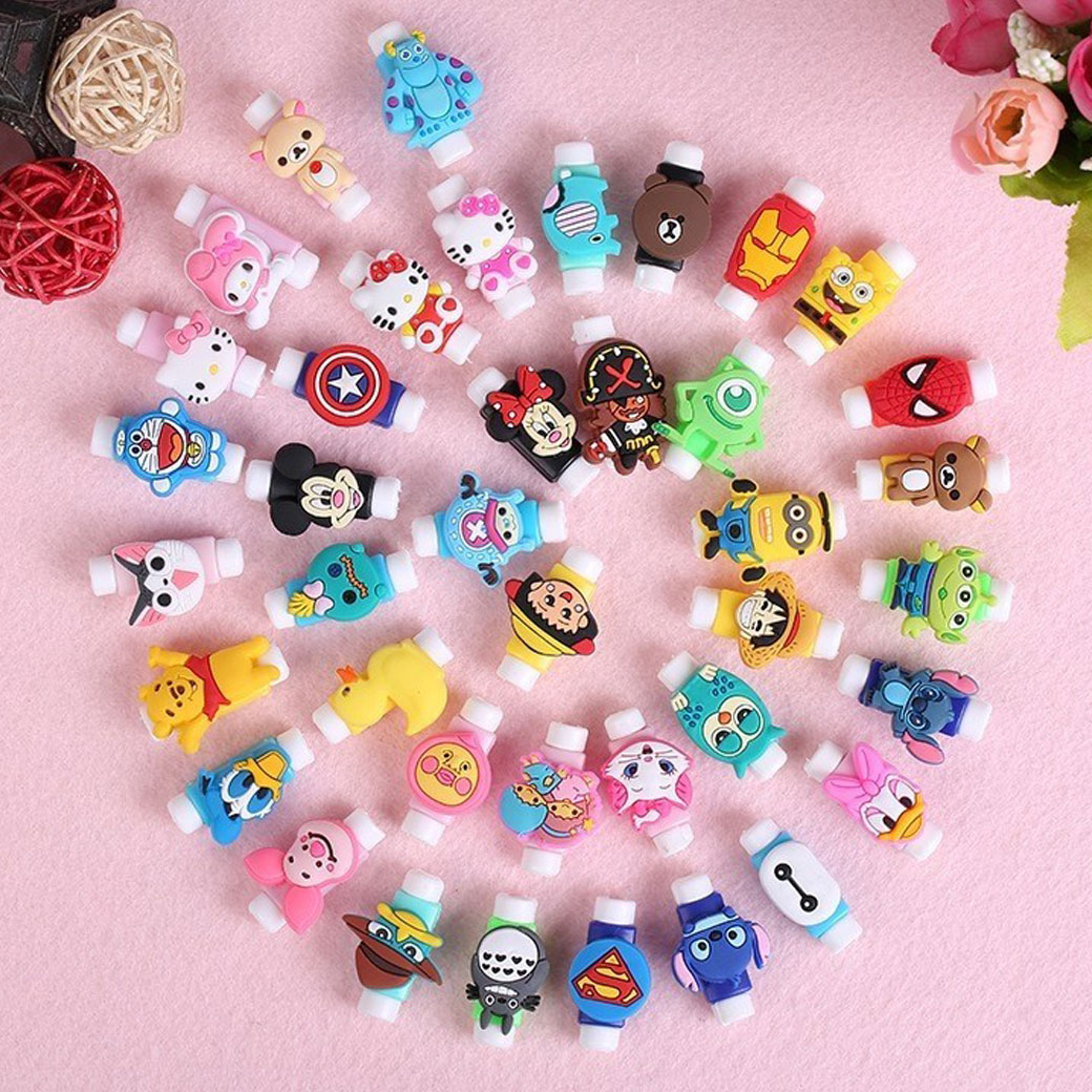 MUISUNGSHOP (20 ชิ้น) คละลาย ที่ล๊อค ตัวล็อก กันสายชาร์จหัก ถูกที่สุด 20 ชิ้น ตัวล็อคถนอมสายชาร์จ คละลาย