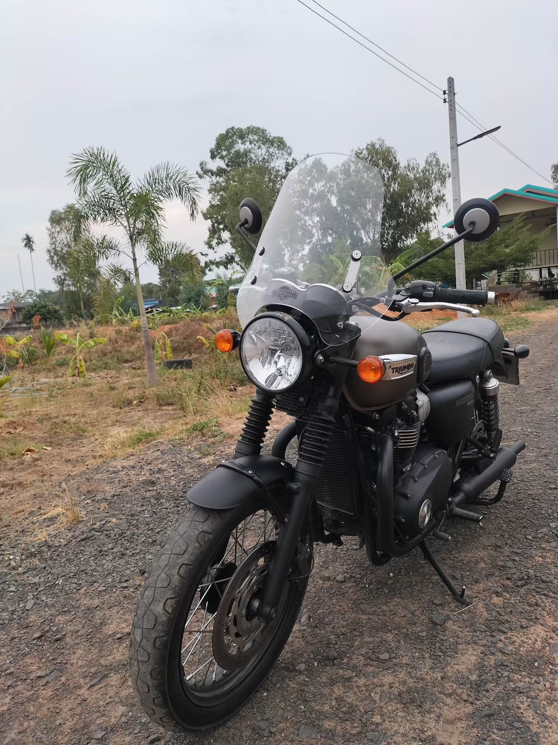 ชิวหน้า ไฟกลม ทรงสูง 47 ซม. สีใส