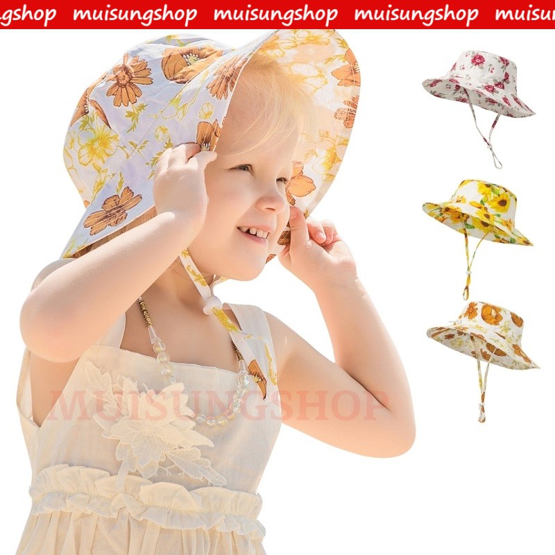 MUISUNGSHOP F01 หมวกเด็ก หมวกเด็กบัคเก้ต หมวกบักเก็ตเด็ก