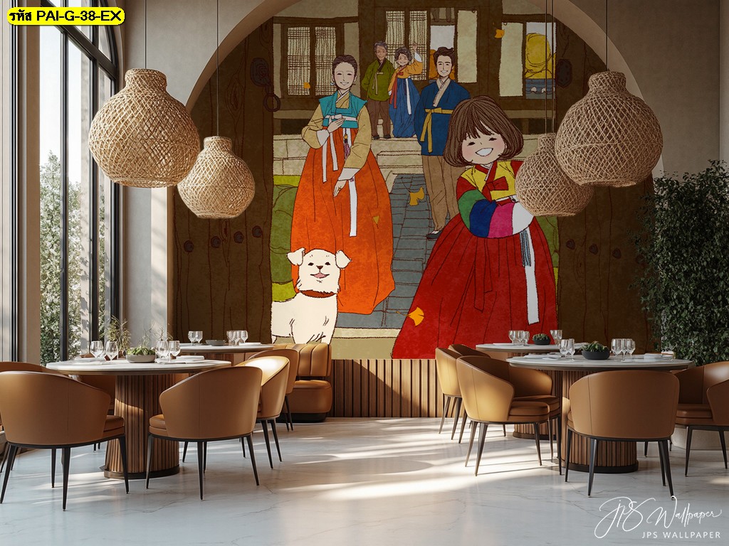 ร้านอาหารเกาหลีสวยครบ ด้วยวอลเปเปอร์สั่งพิมพ์เฉพาะ