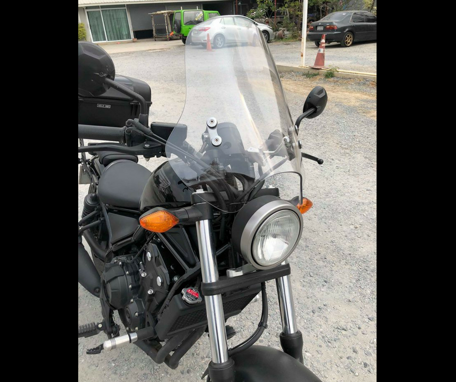 ชิวหน้า ไฟกลม ทรงสูง 47 ซม. สีใส